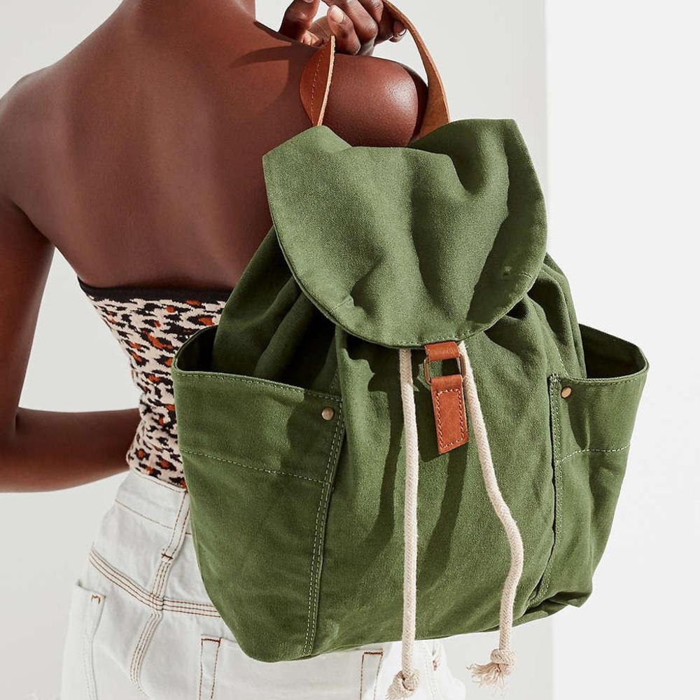Urban Outfitters Washed Canvas Drawstring Backpack